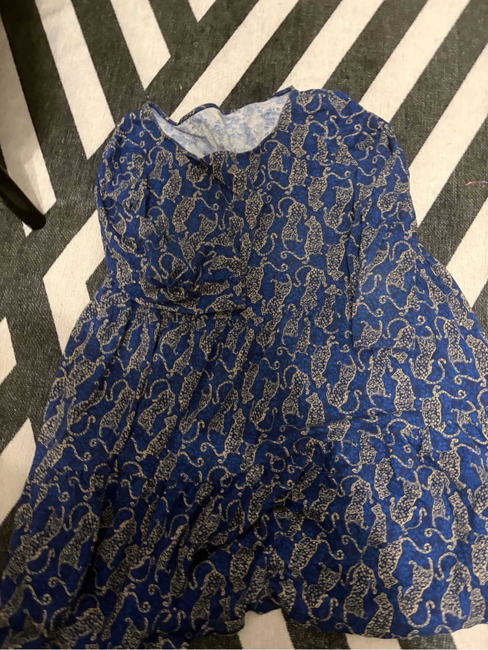 Lilly Pulitzer Blue Leopard-Print Casual Dress